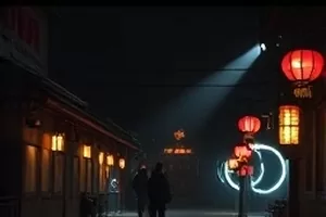 慢速快门横版缩略图，夜晚街道上的车灯拉成长长的光带
