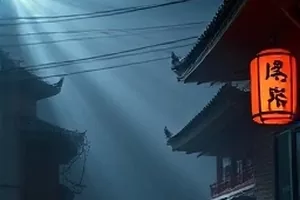 巷口理发店横版缩略图，老式理发店的转椅和镜台安静地摆着